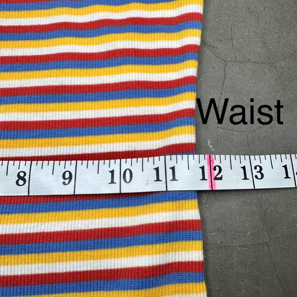 Madewell Spaghetti-Strap Thong Bodysuit in Rainbow Stripes Sz XS - Picture 8 of 11